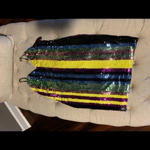 Multi-color sequins dress